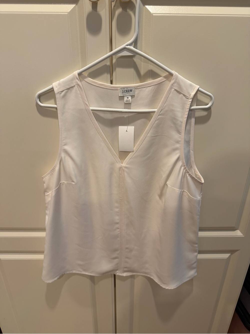 J. Crew Cream V-Neck Sleeveless Camisole